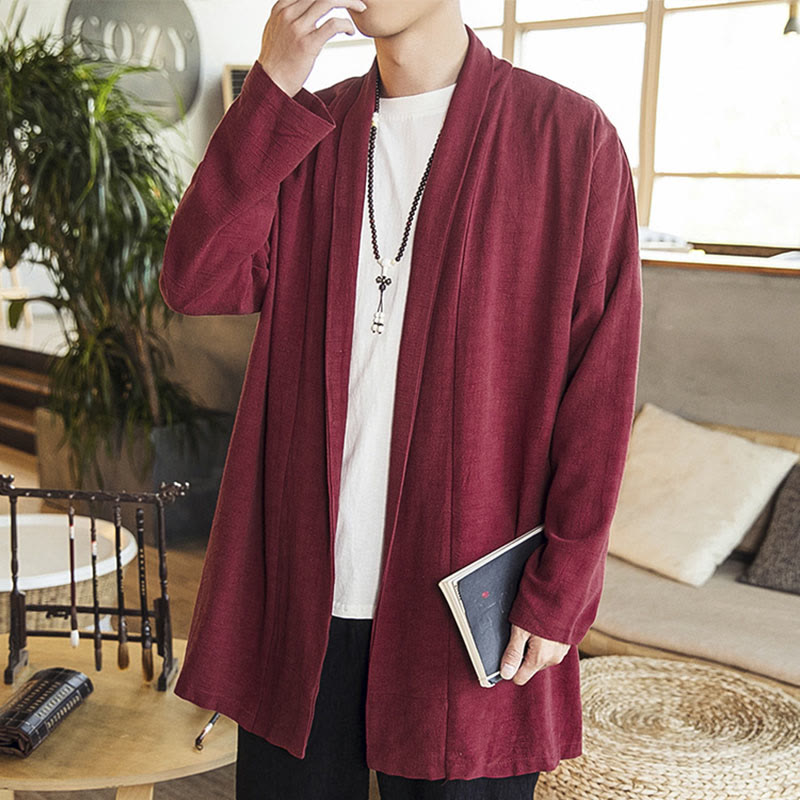 Lightweight Cotton Linen Mid-Length Mindful Transition Coat