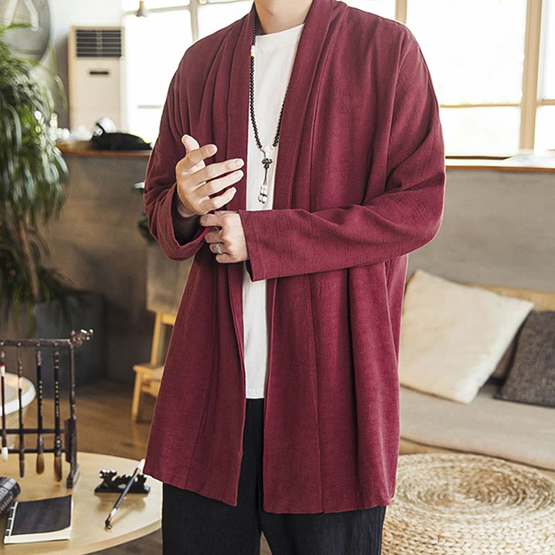 Lightweight Cotton Linen Mid-Length Mindful Transition Coat