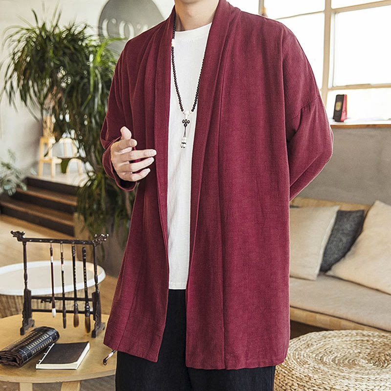 Lightweight Cotton Linen Mid-Length Mindful Transition Coat