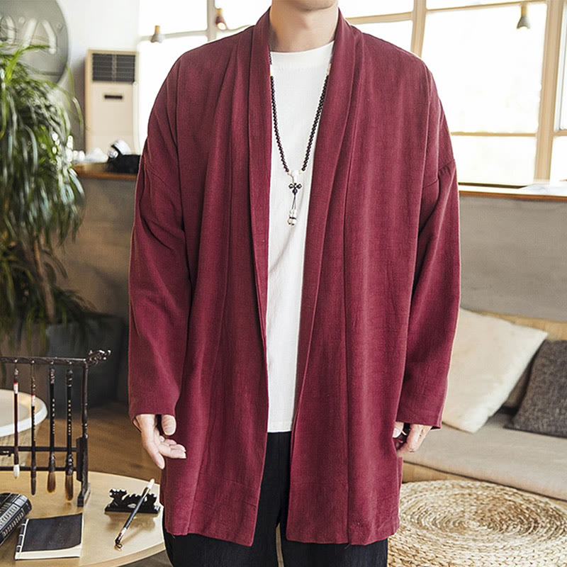 Lightweight Cotton Linen Mid-Length Mindful Transition Coat