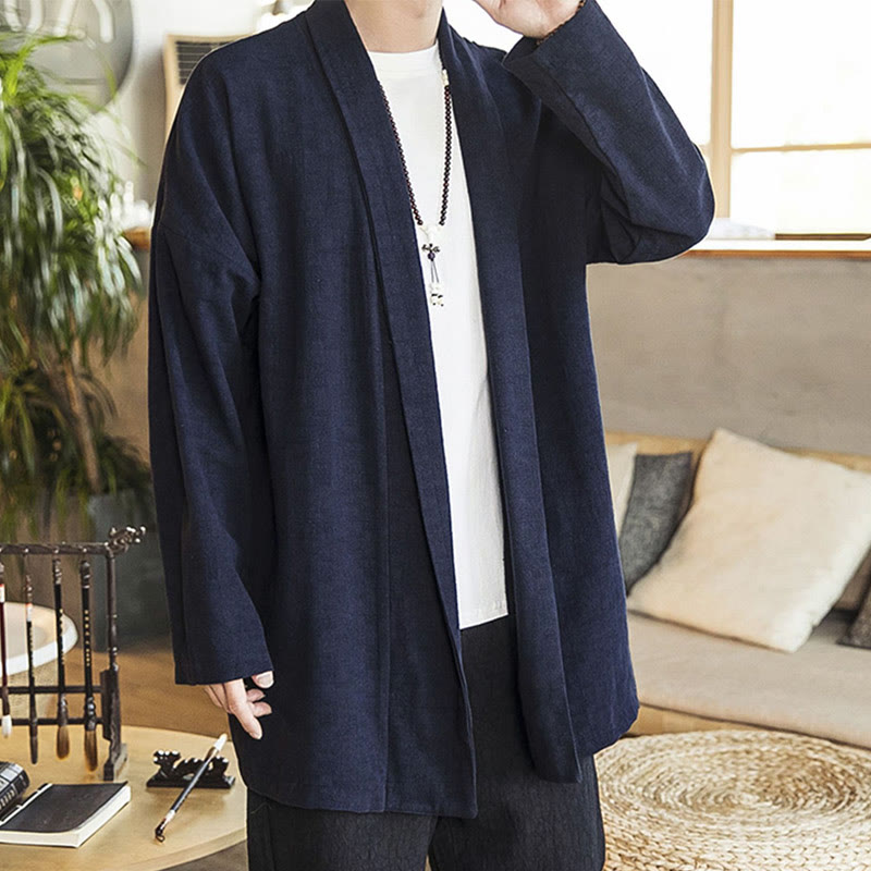 Lightweight Cotton Linen Mid-Length Mindful Transition Coat