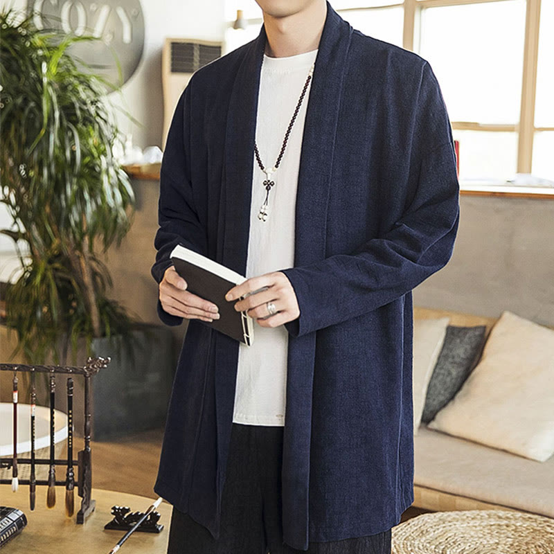 Lightweight Cotton Linen Mid-Length Mindful Transition Coat