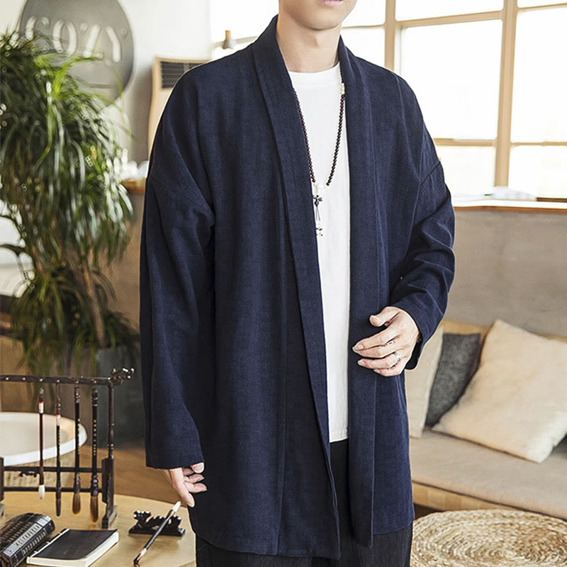 Lightweight Cotton Linen Mid-Length Mindful Transition Coat