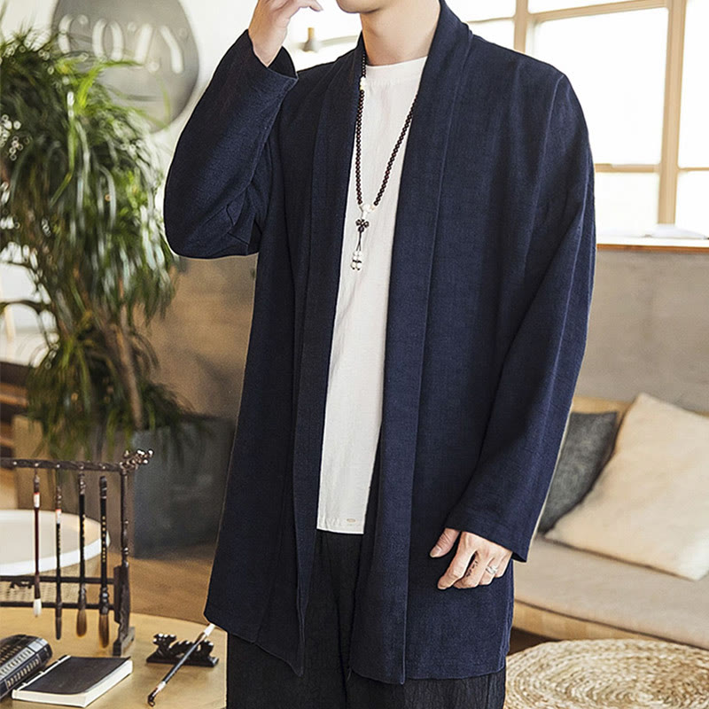 Lightweight Cotton Linen Mid-Length Mindful Transition Coat