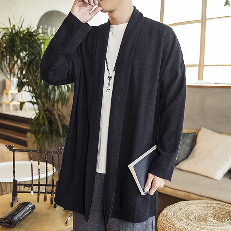 Lightweight Cotton Linen Mid-Length Mindful Transition Coat