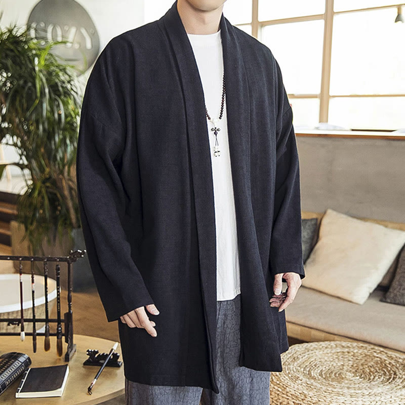 Lightweight Cotton Linen Mid-Length Mindful Transition Coat