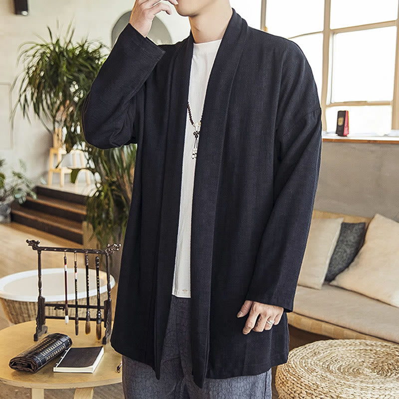 Lightweight Cotton Linen Mid-Length Mindful Transition Coat