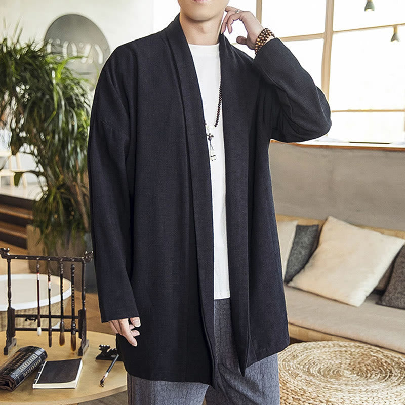 Lightweight Cotton Linen Mid-Length Mindful Transition Coat