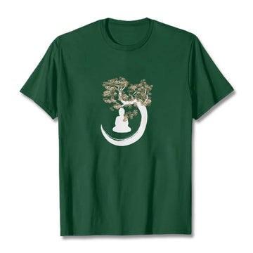 Buddha Sitting Under The Tree Cotton Tee T-shirt
