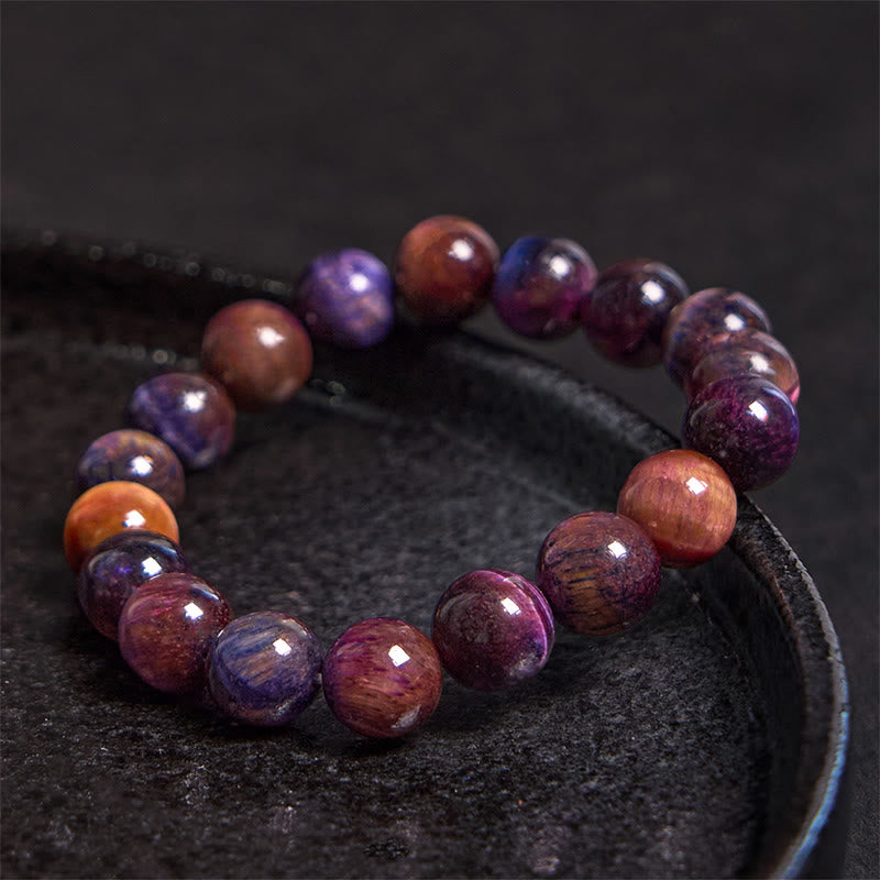 Natural Purple Tiger Eye Protection Strength Bracelet