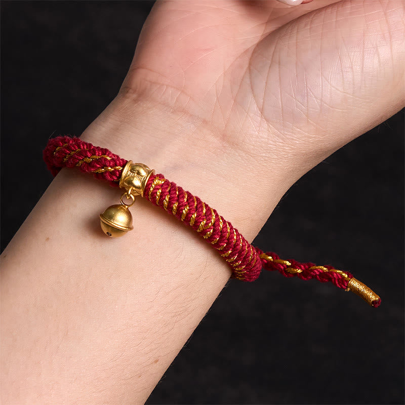 Tibetan Hand-Carved Brass and Copper Om Mani Padme Hum Zakiram Goddess Adjustable Bracelet