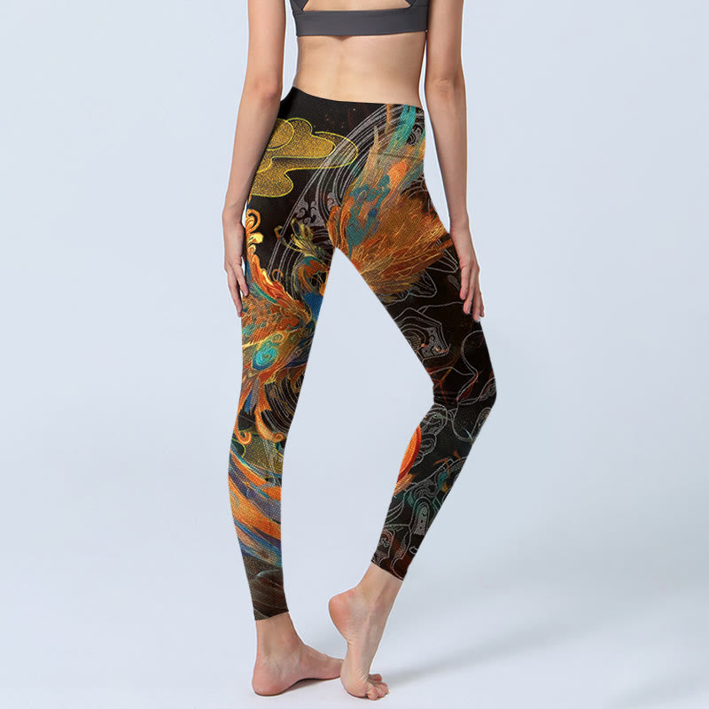 Vibrant Phoenix Gym Leggings Women's Yoga Pants