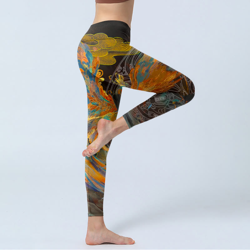 Vibrant Phoenix Gym Leggings Women's Yoga Pants