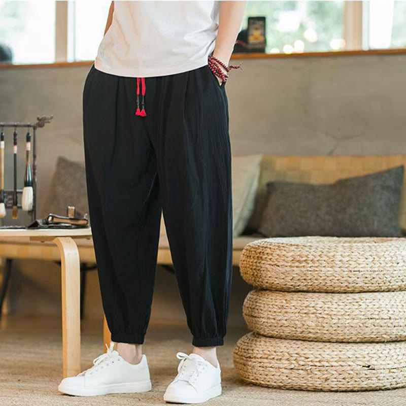Cotton Linen Relaxed Grounding Meditation Pants