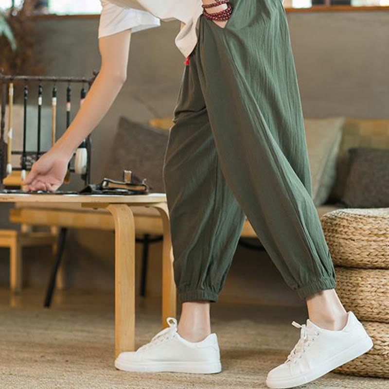 Cotton Linen Relaxed Grounding Meditation Pants