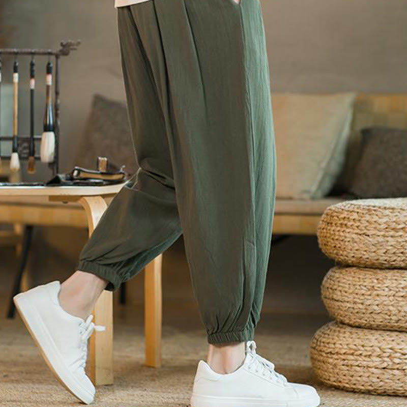 Cotton Linen Relaxed Grounding Meditation Pants