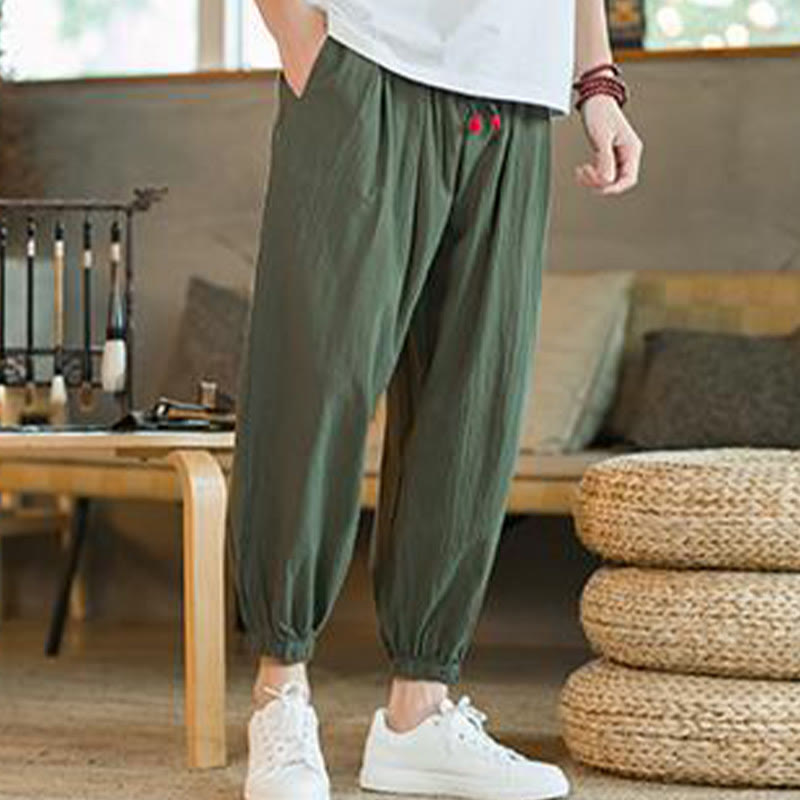 Cotton Linen Relaxed Grounding Meditation Pants