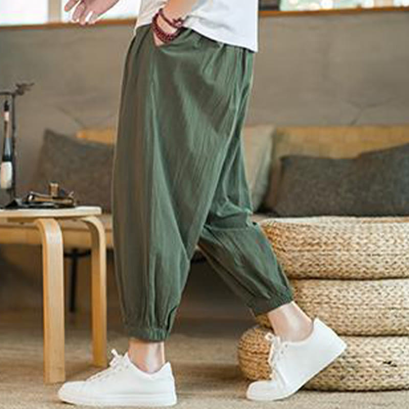 Cotton Linen Relaxed Grounding Meditation Pants