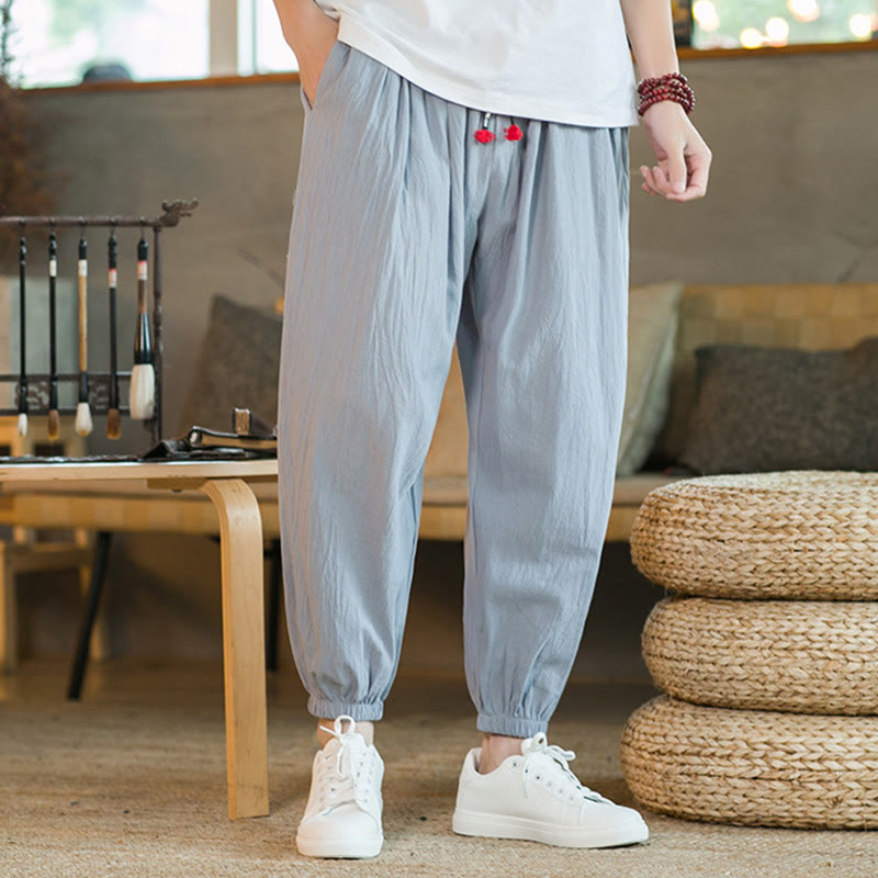 Cotton Linen Relaxed Grounding Meditation Pants