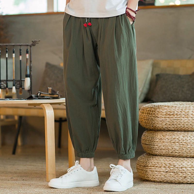 Cotton Linen Relaxed Grounding Meditation Pants