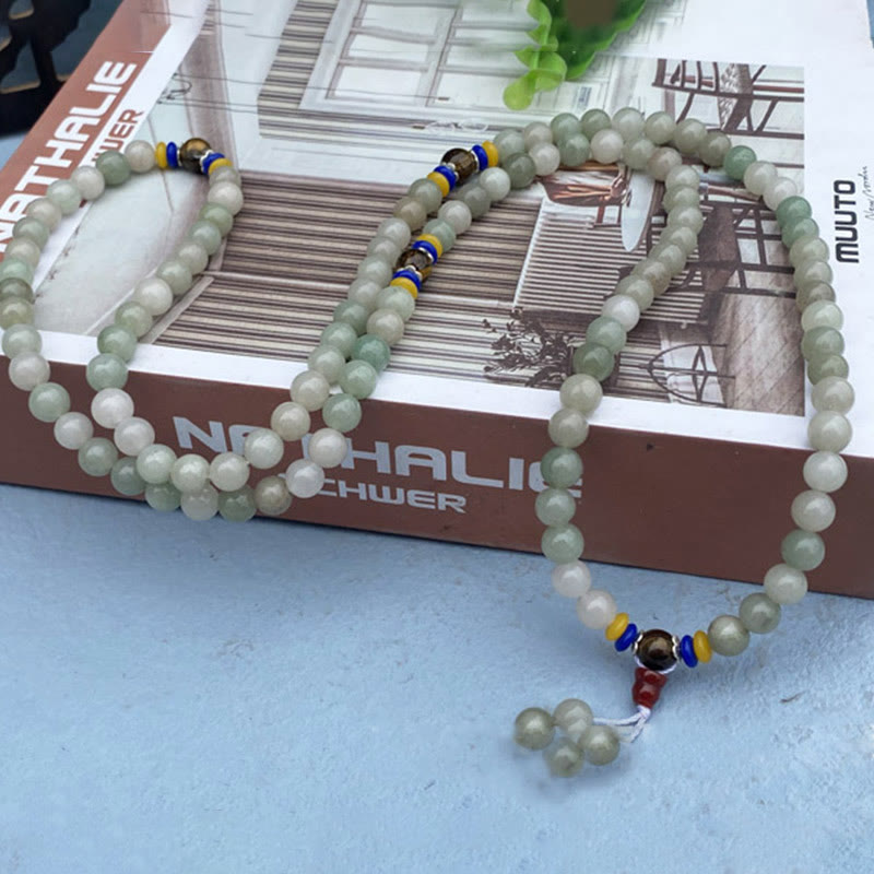 108 Mala Beads Natural Shetai jade Luck Prosperity Bracelet