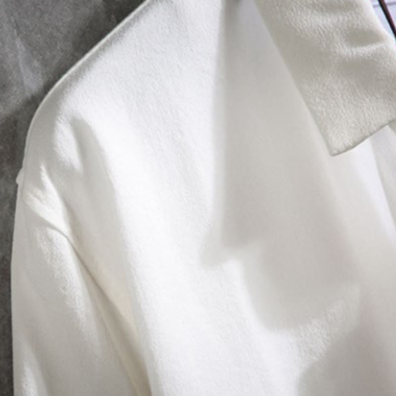 Casual Solid Color Front Button Three Quarter Sleeves Men's Shirt