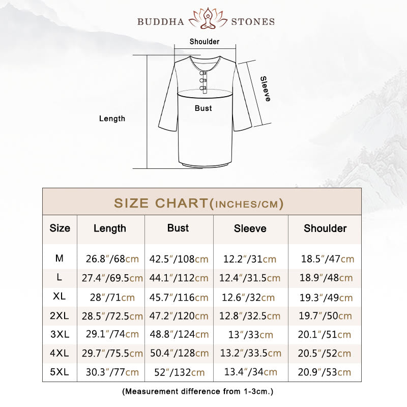 Frog-Button Plain Color Chinese Tang Suit Half Sleeve Shirt Linen Men Clothing