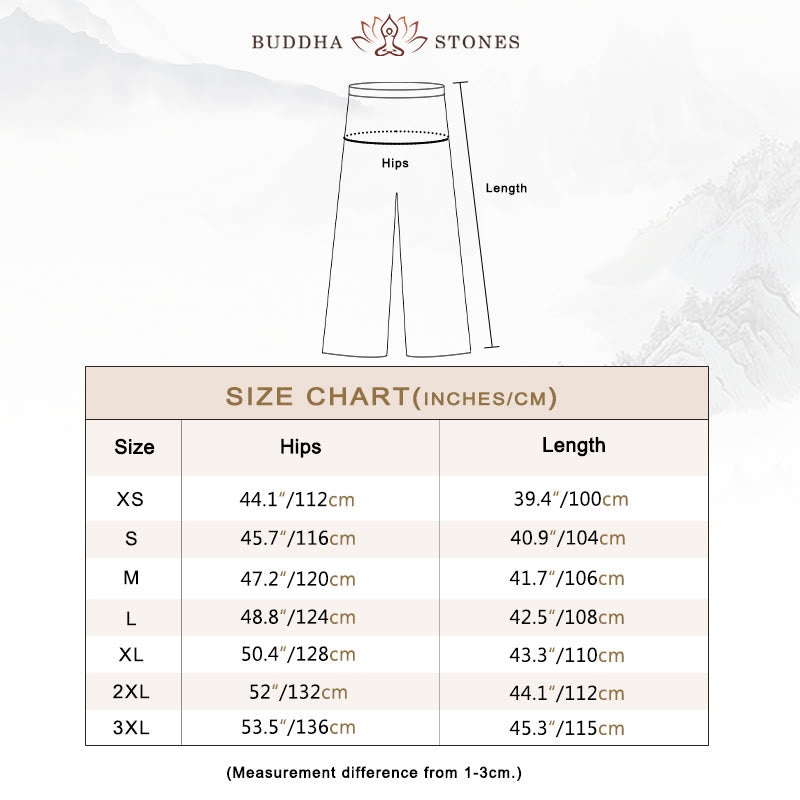 Summer Unisex Elastic Waist Tai Chi Qigong Practice Breathable Cotton Linen Pants With Pockets