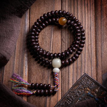 Tiger Eye & 108 Bowl Bodhi Seed Multi-Layer Meditation Mala Bracelet
