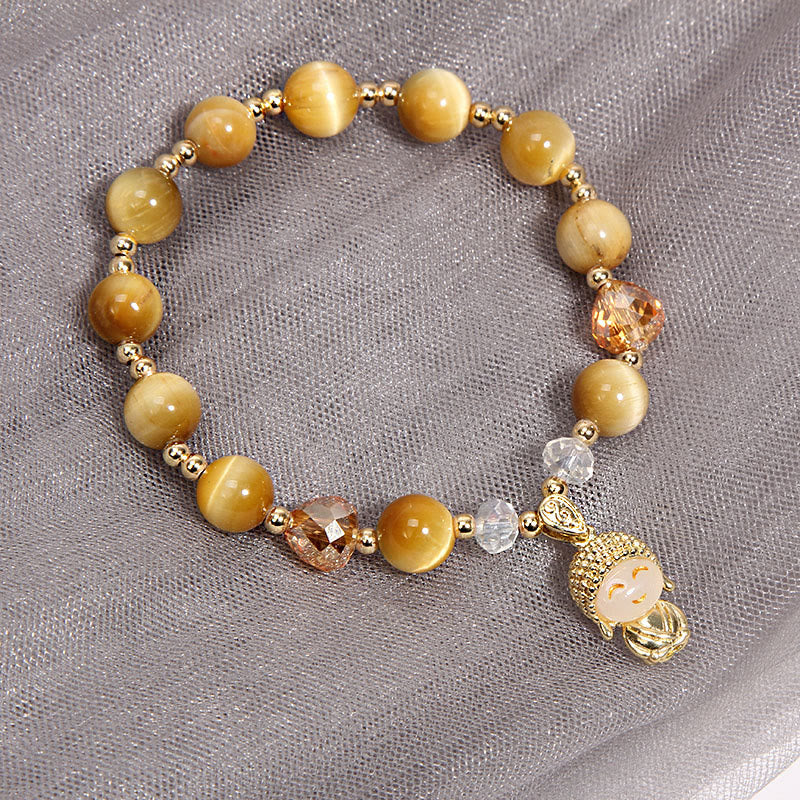 Yellow Tiger Eye Meditation Buddha Protection Bracelet