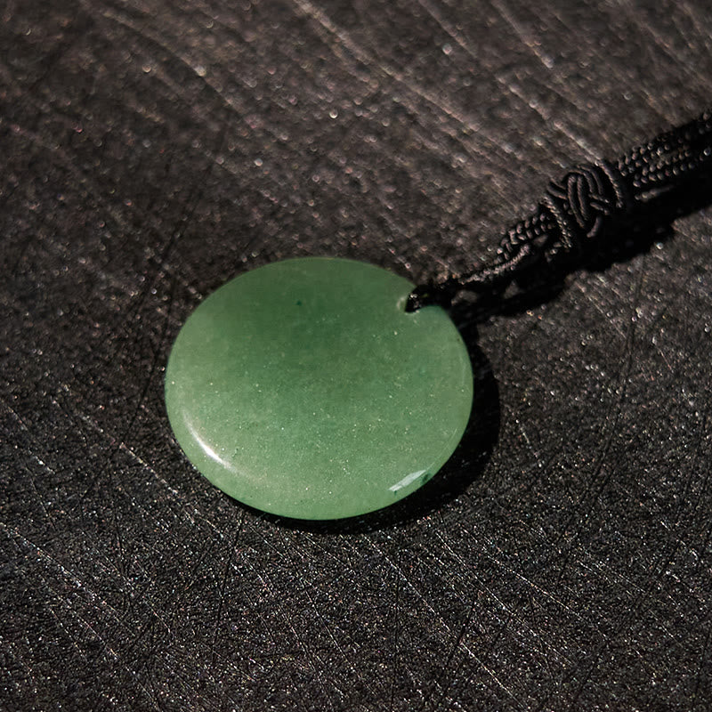 Vajra Dorje Sanskrit Pattern Natural Various Crystal Black Obsidian Fulfilment Necklace Pendant