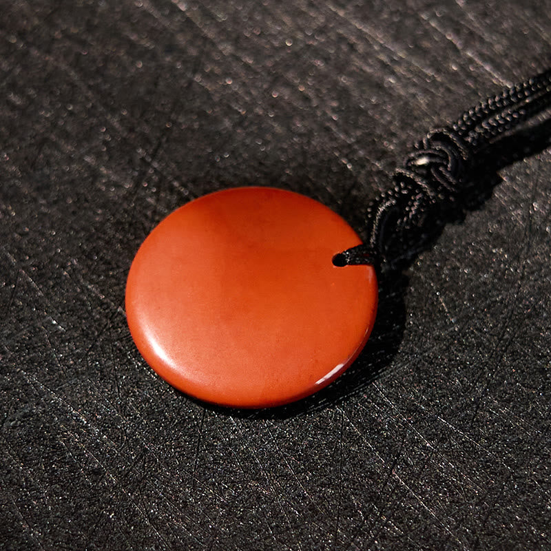 Swastika Lotus Pattern Natural Various Crystal Black Obsidian Purification Necklace Pendant