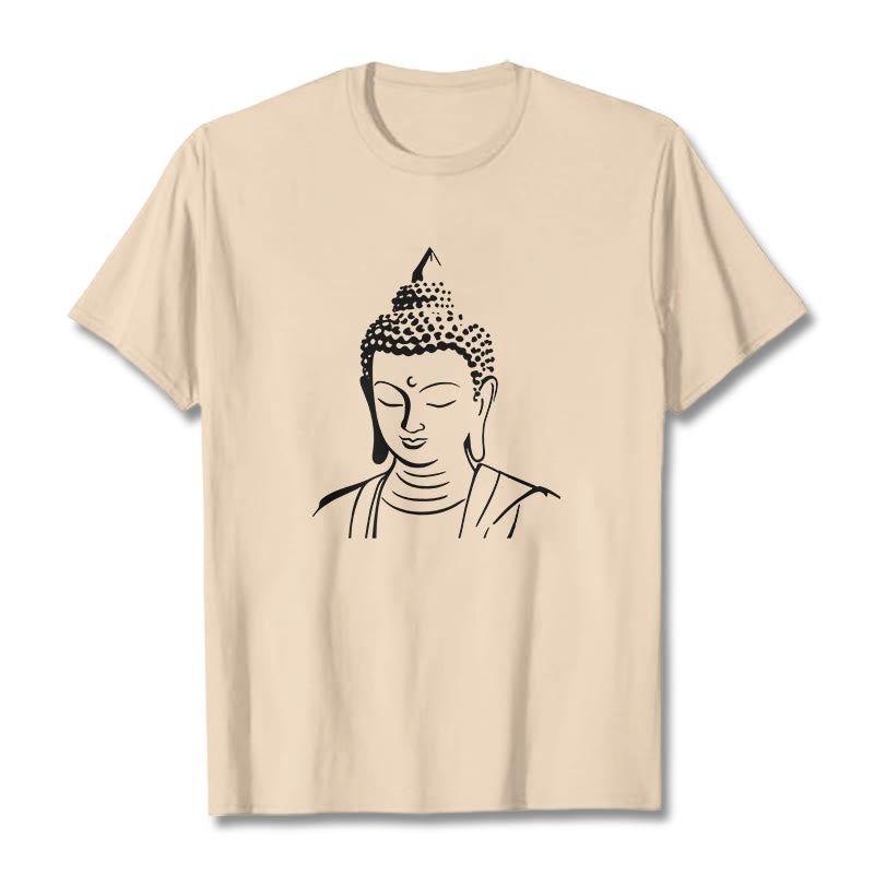Soft Cotton Minimalist Graphic Meditation Tee