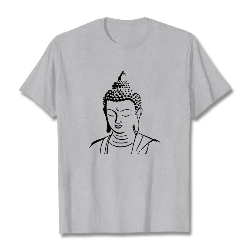 Soft Cotton Minimalist Graphic Meditation Tee