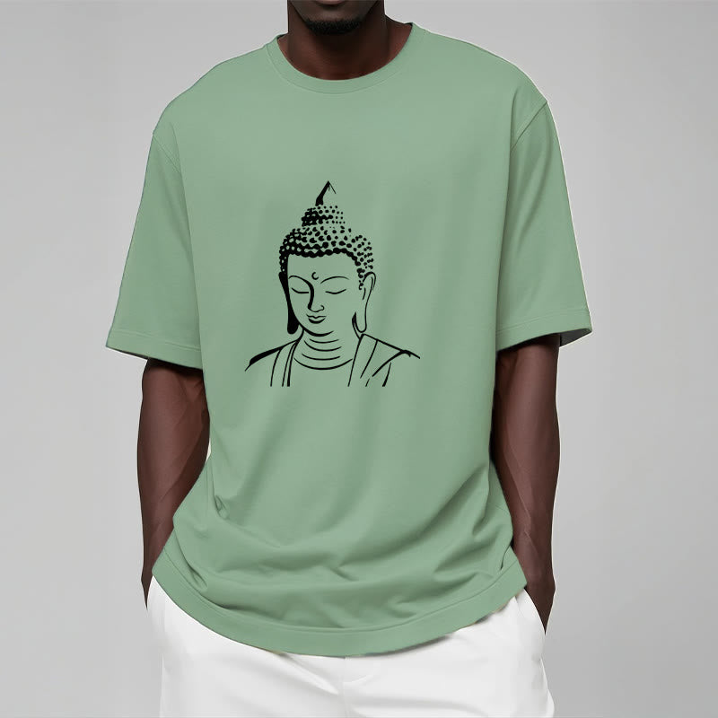 Soft Cotton Minimalist Graphic Meditation Tee