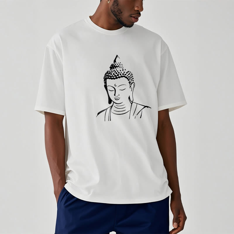 Soft Cotton Minimalist Graphic Meditation Tee