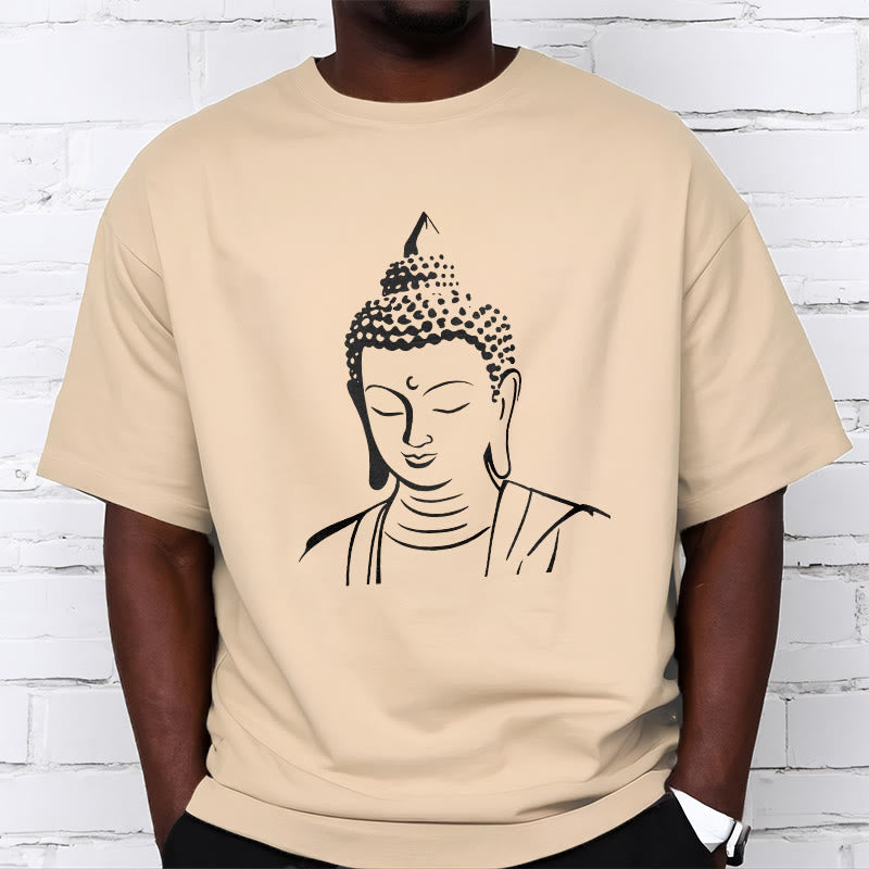 Soft Cotton Minimalist Graphic Meditation Tee