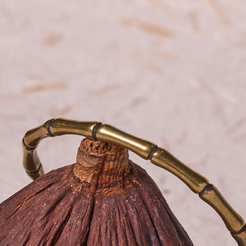 Bamboo Copper Brass Luck Strength Bracelet Bangle