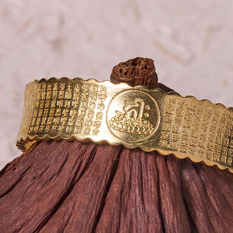 Great Compassion Mantra Copper Brass Luck Self Care Bracelet Bangle
