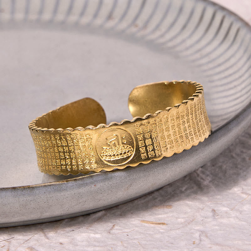 Great Compassion Mantra Copper Brass Luck Self Care Bracelet Bangle