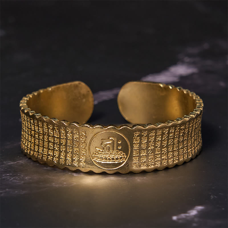 Great Compassion Mantra Copper Brass Luck Self Care Bracelet Bangle