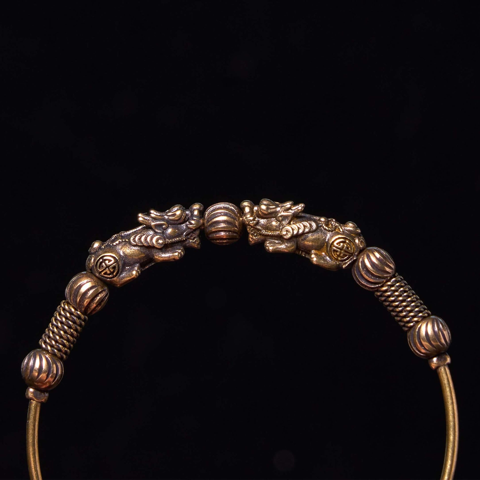 Pi Xiu Copper Brass Luck Keep Away Evil Spirits Bracelet Bangle