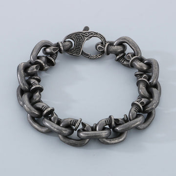 Modern Square Rivets Titanium Steel Bracelet: Anchor for Inner Strength