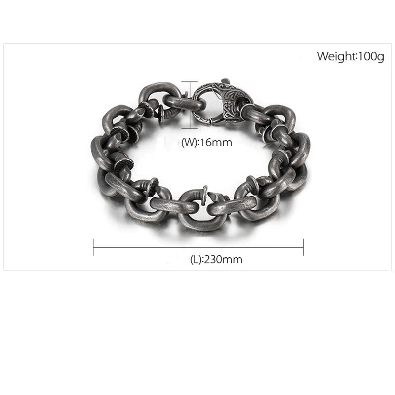 Modern Square Rivets Titanium Steel Bracelet: Anchor for Inner Strength