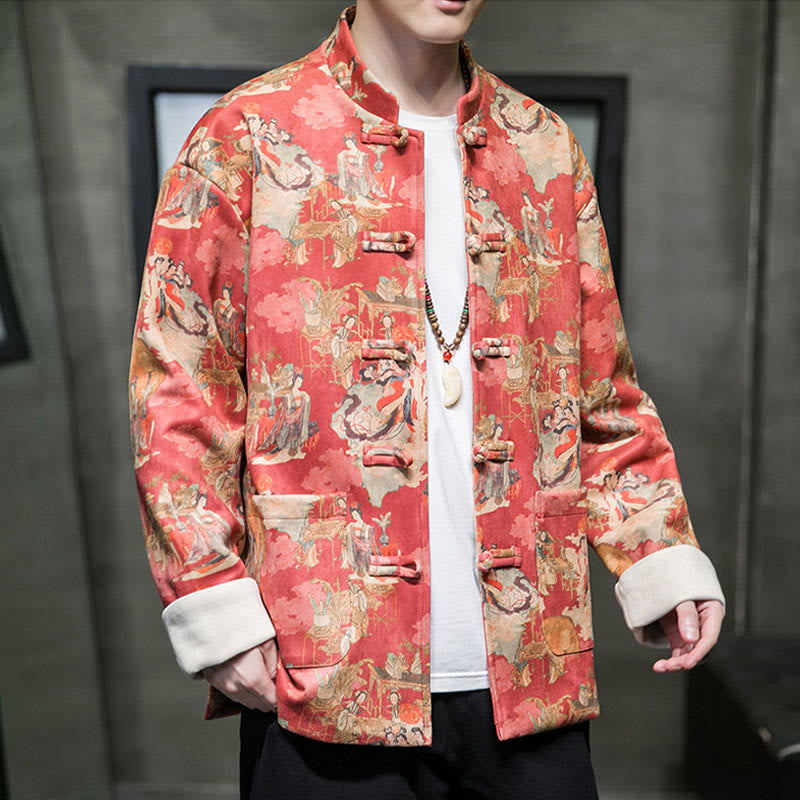 Tactile Cotton Frog-Button Grounding Jacket Shirt