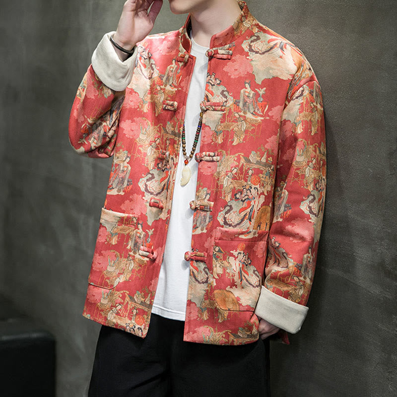 Tactile Cotton Frog-Button Grounding Jacket Shirt