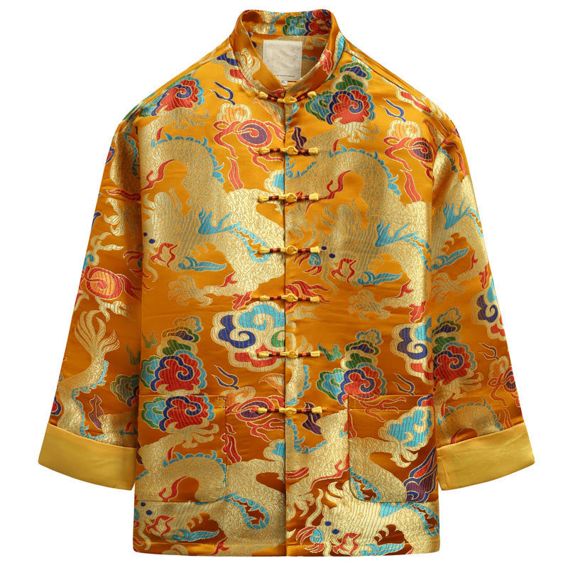 Cotton Embroidered Stand Collar Mindful Jacket Shirt