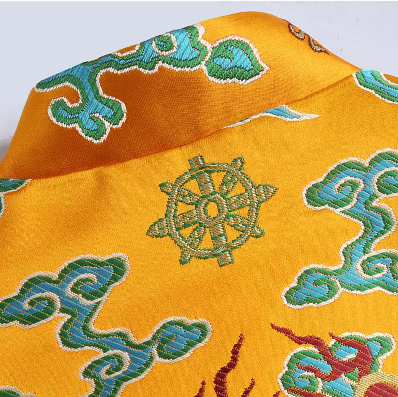 Cotton Embroidered Stand Collar Mindful Jacket Shirt
