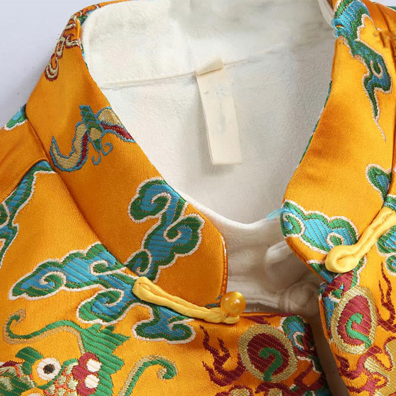 Cotton Embroidered Stand Collar Mindful Jacket Shirt