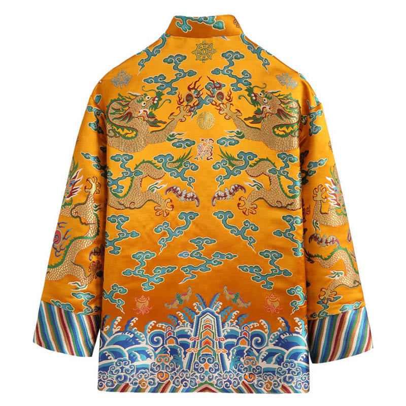 Cotton Embroidered Stand Collar Mindful Jacket Shirt